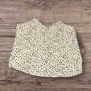 NWOT Nine West Chic Sheer Flowy Small Leopard Print Women's Dressy Tank Top